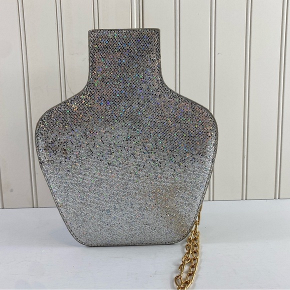 Crossbody Novelty Tequila Sparkly Silver Bag Purse Zip Close Crossbody - Picture 6 of 16